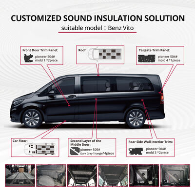 ราคาดี Benz Vito ชุดกันเสียงตามสั่ง ด้วยวัสดุพรีเมียมสําหรับการปกคลุมรถครบวงจร การลดความดัง / การแก้ไขกันเสียงตามสั่ง / โรงงานเสียงรถยนต์ ออนไลน์